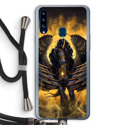 Pegasus: Samsung Galaxy A20s Transparant Hoesje met koord