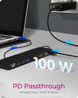 ICY BOX IB-DK2116-C 11-in-1 Mobile DockingStation with Triple Video Output - thumbnail