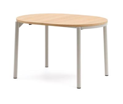 Kave Home Uitschuifbare Eettafel 'Montuiri' Eiken, 120 - 200 x 90cm, kleur Grijs