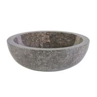 Waskom AQS Stone Rond 35x35x12 cm Gepolijst Natuursteen Grijs Marmer Aquasplash Waskom AQS Stone Rond 35x35x12 cm Gepolijst Natuursteen Grijs Marmer Aquasplash