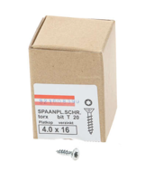 Hoenderdaal Fasteners Hoenderdaal spaanplaatschroef verzinkt platkop voldraad torx tx20 4.0x16 | 200 stuks - 0206.01.24701