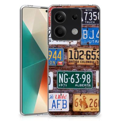 Xiaomi Redmi Note 13 5G | Siliconen hoesje | met foto Kentekenplaten