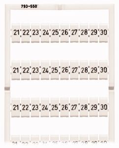 793-5504  - Label for terminal block 5mm white 793-5504