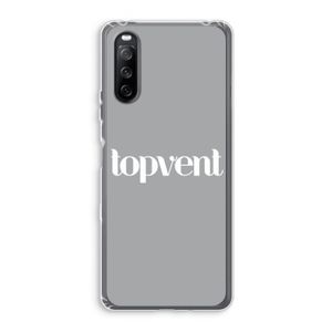 Topvent Grijs Wit: Sony Xperia 10 III Transparant Hoesje
