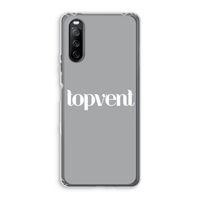 Topvent Grijs Wit: Sony Xperia 10 III Transparant Hoesje
