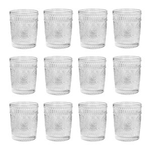 Krumble Waterglas vintage - 260 ml - Set van 12