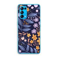 Flowers with blue leaves: Oppo Find X3 Lite Transparant Hoesje