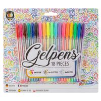 Grafix Gelpennenset neon glitter pastel, 18dlg. - thumbnail