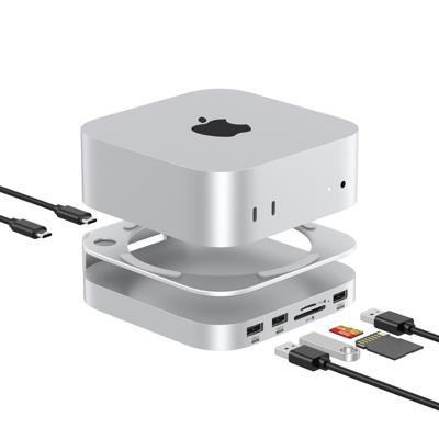 Casecentive 7-in-1 Aluminium Hub & Standaard Mac Mini M4/M4 Pro