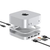 Casecentive 7-in-1 Aluminium Hub & Standaard Mac Mini M4/M4 Pro