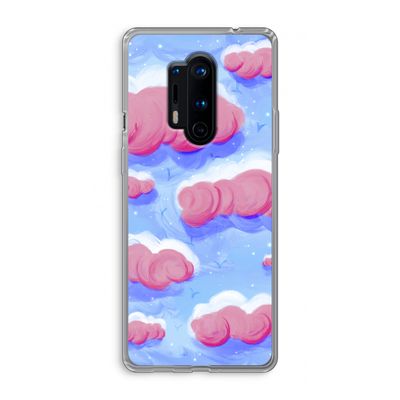 Roze wolken met vogels: OnePlus 8 Pro Transparant Hoesje