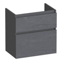 Brauer Delight - Onderkast Ondiep - 60 cm - met 2 Softclose Lades Greeploos en 1 Sifon Uitsparing - Timber Grey