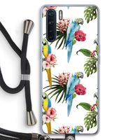 Kleurrijke papegaaien: Oppo A91 Transparant Hoesje met koord Kleurrijke papegaaien: Oppo A91 Transparant Hoesje met koord