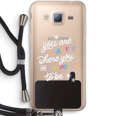 Right Place: Samsung Galaxy J3 (2016) Transparant Hoesje met koord