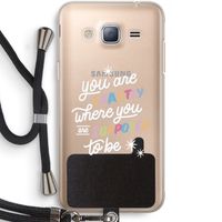 Right Place: Samsung Galaxy J3 (2016) Transparant Hoesje met koord