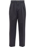 Brunello Cucinelli pantalon en coton à design plissé - Noir Brunello Cucinelli pantalon en coton à design plissé - Noir