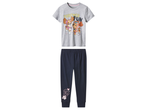 Kinder pyjama met glow-in-the-dark print (Grijs/donkerblauw, 110/116)