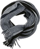 Casa Moda Sjaal Grijs Zwart Gestreept Acryl - thumbnail