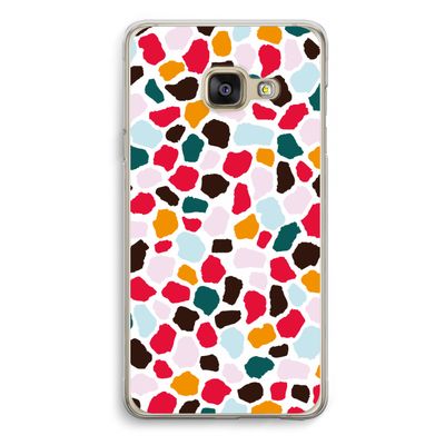 Colored Giraffe: Samsung A3 (2017) Transparant Hoesje