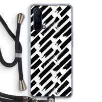 Zwarte vegen: OnePlus Nord CE 5G Transparant Hoesje met koord