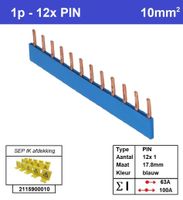 SEP Verdeelkam 1f pin 12 mod 18mm blauw P01012B00
