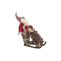 Decoratieve figuren DKD Home Decor Rood Grijs Hout Kerstman 42 x 22 x 48 cm