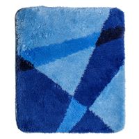 Wicotex-Badmat blauw gestreept 60x90cm-Antislip onderkant - thumbnail
