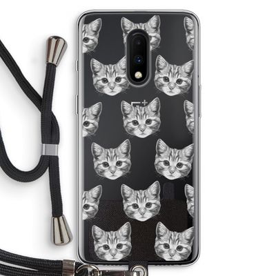 Kitten: OnePlus 7 Transparant Hoesje met koord