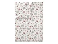 LIVARNO Satijnen dekbedovertrek 140 x 200 cm (Vlinders/wit)