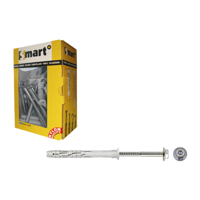 pgb-Europe SMART | Raamplug CB zeskantschroef Ø 10x80 NZN | 25 st SM0RPCN01100080E