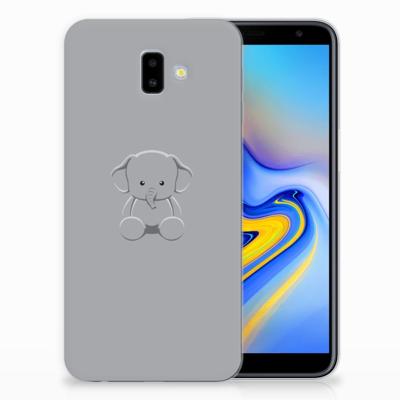 Samsung Galaxy J6 Plus (2018) Telefoonhoesje met Naam Grijs Baby Olifant Samsung Galaxy J6 Plus (2018) Telefoonhoesje met Naam Grijs Baby Olifant