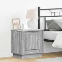 Nachtkastje met Grijs 44 x 34,5 x 45 cm Bewerkt hout