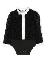 Elisabetta Franchi La Mia Bambina robe monogrammée à détail de nœud - Noir - thumbnail