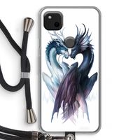Yin Yang Dragons: Pixel 4a Transparant Hoesje met koord