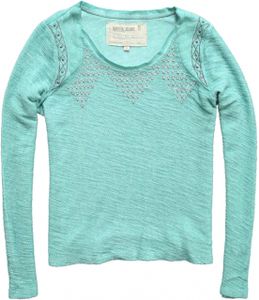 Garcia sweater met kraaltjes en zilverdraad