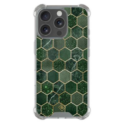 iPhone 16 Pro shockproof hoesje - Kubus groen