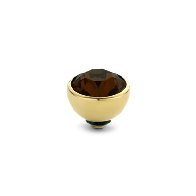 Melano Twisted Basic CZ Steentje Coffee | Goud