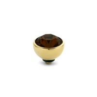 Melano Twisted Basic CZ Steentje Coffee | Goud