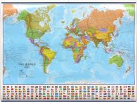 Wereldkaart 66ML-mvlE Political, 136 x 100 cm | Maps International - thumbnail