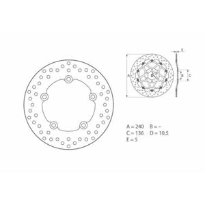 BREMBO Serie Oro remschijf, remschijven voor de moto, vast 68B407G8