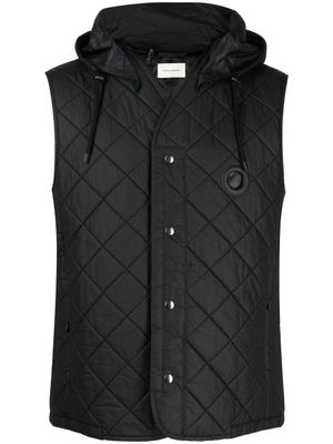Craig Green gilet matelassé à boutonnière - Noir