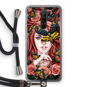 Lady Moth: Xiaomi Redmi 9 Transparant Hoesje met koord