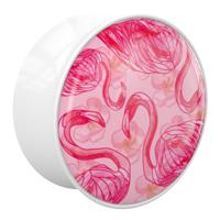 Double Flared Plug met Flamingo Design Acryl Tunnels & Plugs