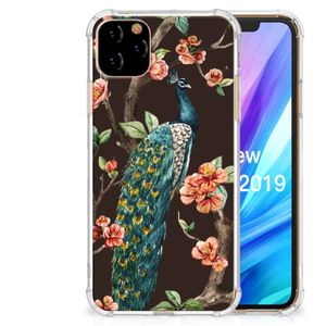 Apple iPhone 11 Pro Max Case Anti-shock Pauw met Bloemen