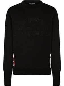 Dolce & Gabbana sweat à empiècements contrastants - Noir