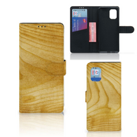 Xiaomi Mi 10 Lite Book Style Case Licht Hout - thumbnail