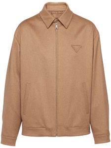 Prada veste à plaque logo - Marron