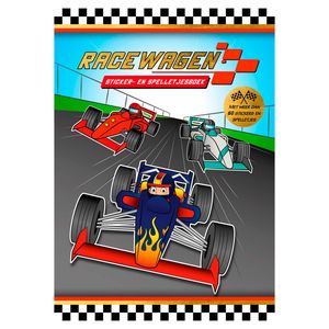 Rebo Publishers Sticker- en spelletjesboek racewagen