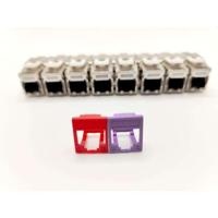 Pakket van 8 RJ45 Cat.6a keystone-aansluitingen - LINEAIR - PRC624AK8 - 2 met gekleurde frontplaten