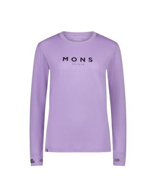 Mons Royale Yotei Merino Classic Long Sleeve Longsleeve T-Shirt Dames Lupin L Mons Royale Yotei Merino Classic Long Sleeve Longsleeve T-Shirt Dames Lupin L